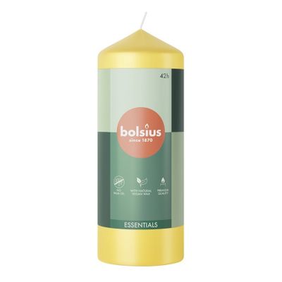 Bolsius Essentials Pillar Candle - 150x58mm - Sunny Yellow