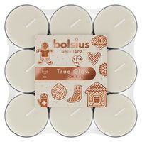 Bolsius Christmas True Glow Fragranced Tealights - Pk of 18 - Cookie Fever - Ivo