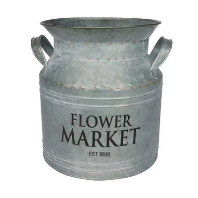 Milk Churn with Black Print