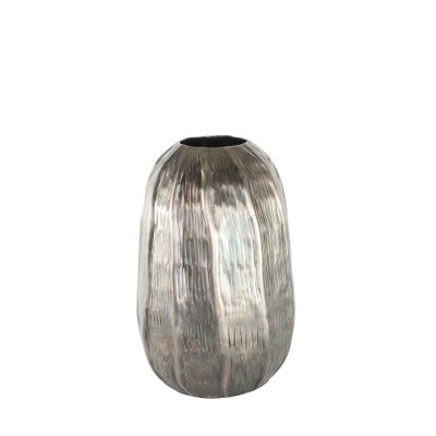 Eros Egg Vase - Antique Silver - Small H27 x Dia19cm