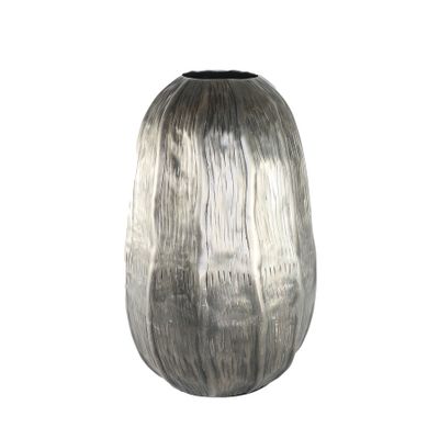 Eros Egg Vase - Antique Silver -Large H34 x Dia22cm