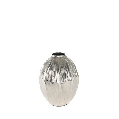 Eros Seed Vase - Silver - Small H19 x Dia15.5cm