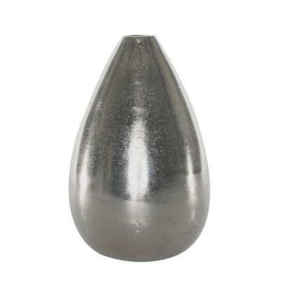 Poseidon Tear Frop Vase - Silver - Large - H23 x Dia15cm