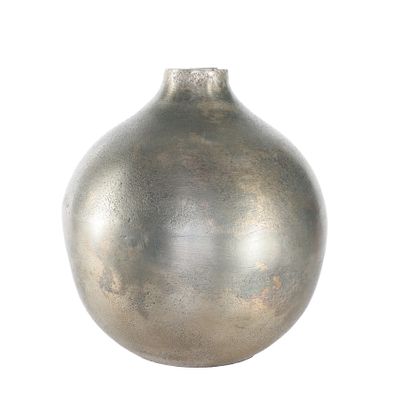 Poseidon Ball Vase - Antique Silver - Large - H21 x Dia19.5cm