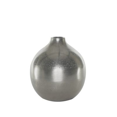 Poseidon Ball Vase - Silver - Small - H16 x Dia14cm 