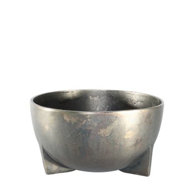 Poseidon Bowl - Antique Silver - Large - H12.5 x 22cm