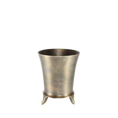 Poseidon Footed Planter - Antique Gold - Medium - H25 x Dia20cm