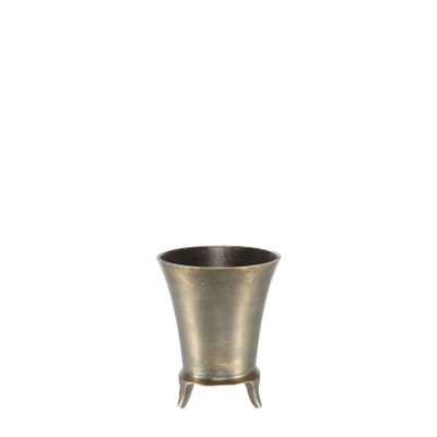 Poseidon Footed Planter - Antique Gold - Small - H20 x Dia16cm