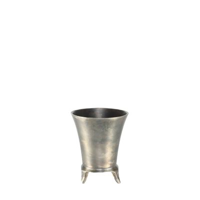 Poseidon Footed Planter -  Antique Silver - Small - H20 x Dia16cm
