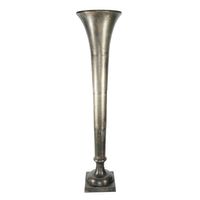 Poseidon Trumpet Vase - Antique Silver - Large - H140 x Dia34 cm