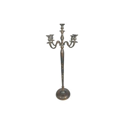 Creation Vogue Candelabra - Antique Silver - H100cm