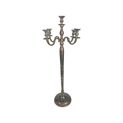 Creation Vogue Candelabra - Antique Silver - H120cm