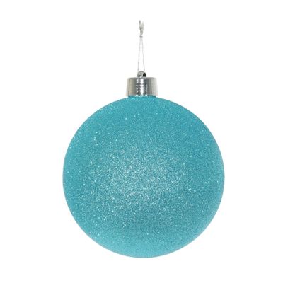 Turquoise Glitter Shatterproof Bauble (x1) (25cm)