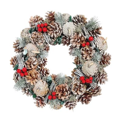 Frosty Woodland Wreath - 36cm