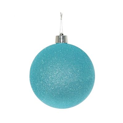 Turquoise Glitter Shatterproof Bauble (x1) (15cm)