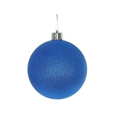 Blue Glitter Shatterproof Bauble (x1) (15cm)