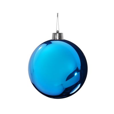 Blue Shiny Shatterproof Bauble (x1) (15cm)