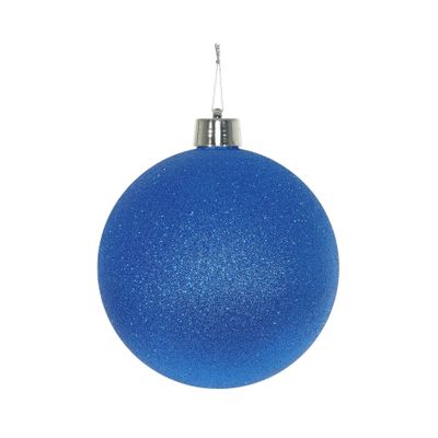 Blue Glitter Shatterproof Bauble (x1) (20cm)