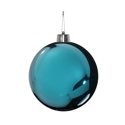 Turquoise Shiny Shatterproof Bauble (x1) (20cm)