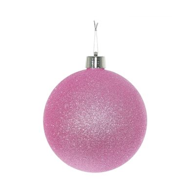 Pink Glitter Shatterproof Bauble (x1) (20cm)