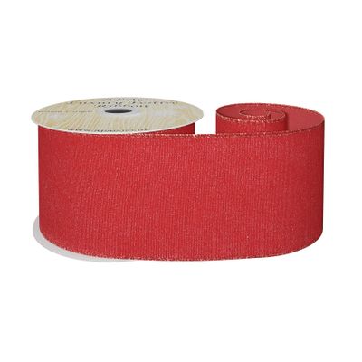 Red shiny ribbon w/e 63mm x 10yd