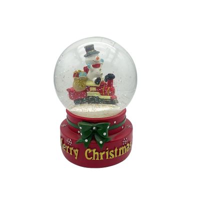 Snowman Snow Globe with wind up music 100mm