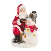 Santa making Snowman 20.5cm