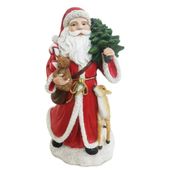 Standing Santa carrying a tree 31cm