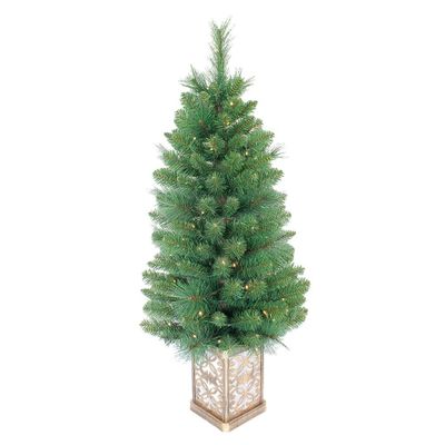 4FT Prelit Poarch Tree with Metal Stand 2000 warm white LED