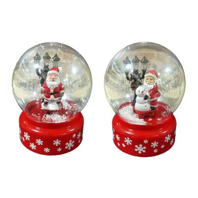SnowGlobe Santa 2 Assorted 12cm LED Light  (Batteries Not Included)