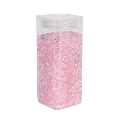 Plastic Beads 7mm - Lt Pink - Square Jar - 330gr