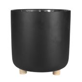 Moda Black Footed Planter- H17 x Dia 17cm