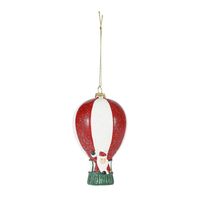 Santa Hot Air Balloon Hanging Decoration - H12cm