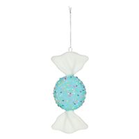 Beaded Candy Hanging Decoration Flat - Turquoise - H18cm