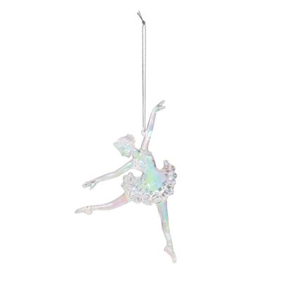 Dancing Ballerina Hanging Decoration -Iridescent - 12cm