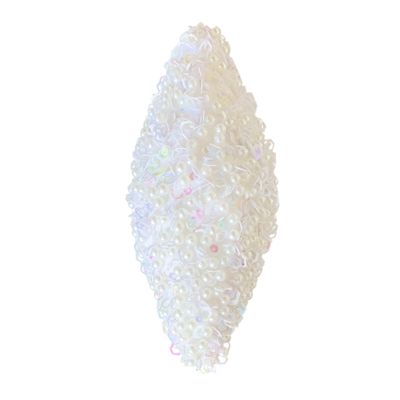 Sparkly Beaded Hanging Decoration - White