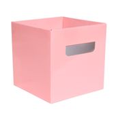 Pearlised Pastel Pink Flower Box - (15x15cm) (x10)
