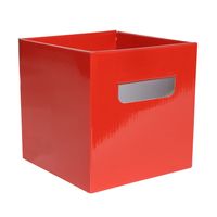 Pearlised Red Flower Box - (15x15cm) (x10)