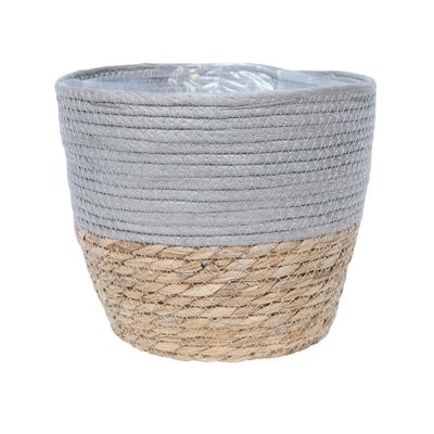 521554-Seagrass Indoor Planter Grey 23cm