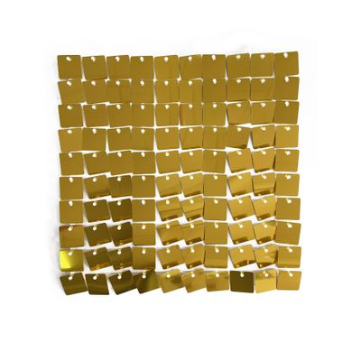 Sequin Wall Panel Square - Yellow Gold - 30 x 30cm