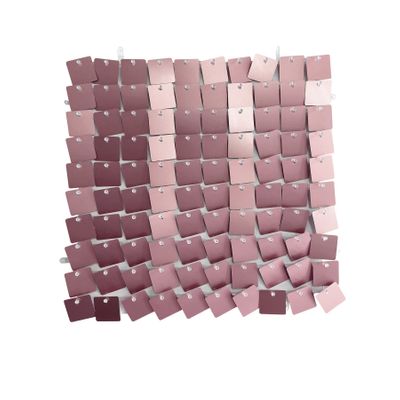 Sequin Wall Panel Square - Matt Pink - 30 x 30cm