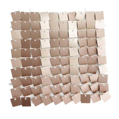 Sequin Wall Panel Square - Matt Rose Gold - 30 x 30cm