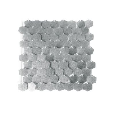 Sequin Wall Panel Hexagonal - Glitter Silver - 30 x 30cm