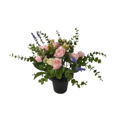 Essential Country Style Remembrance Grave Pot - Pink