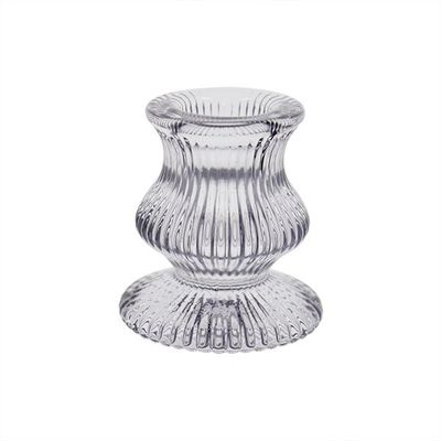 Eliza Taper Candle Holder - Clear - 5.5x 6cm 
