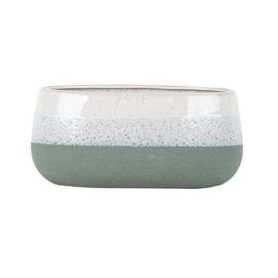 Hortus Home Bordeaux Stoneware Pot  - Green - Dia 17 x H12cm