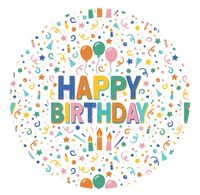 Happy Birthday Paper Plates - 9 Inch- 8 Pk