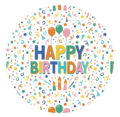 Happy Birthday Paper Plates - 9 Inch- 8 Pk