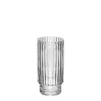 Clear Vase Wide Ribbed - H20 x Dia 9.5cm