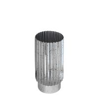 Ribbed Cylinder Vase Silver Tonal - H30 x Dia 15cm